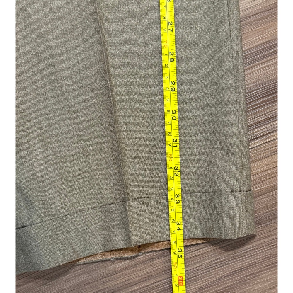 VTG Brooks Brothers Country Club Madison Saxon Wool Dress Pants Tan Sz 39x34 - Picture 5 of 11